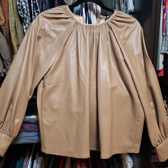 ZARA LEATHER TOP - Picture 2 of 4